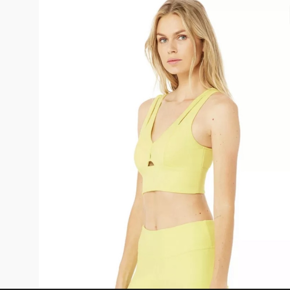 alo yoga united longline shock yellow NWT Small